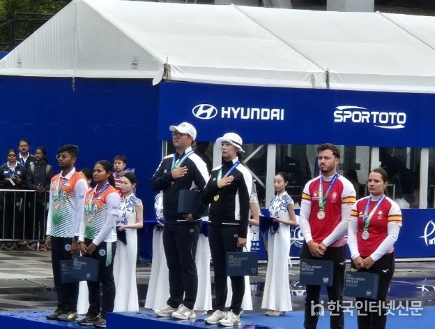 청주시청 양궁부 김우진, 양궁월드컵 1차 대회에서 메달 3개 획득