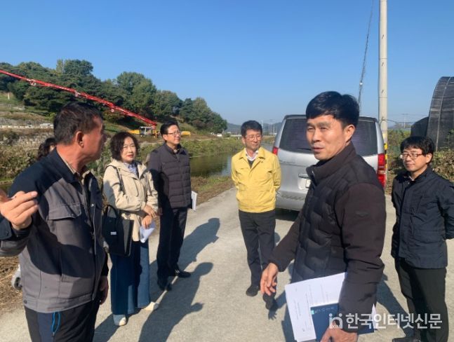 권요안 전북도의원, 노후화된 용배수로 시설 현장 점검