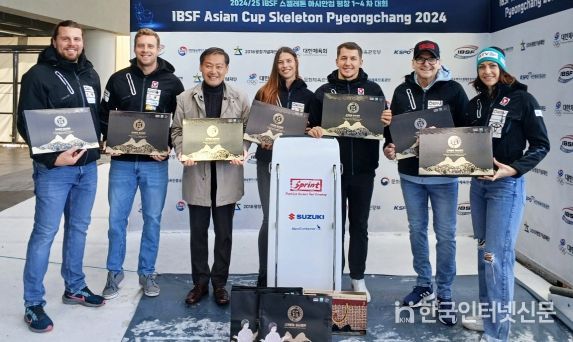 전춘성 진안군수, 평창에서“오스트리아 스켈레톤 국가대표 선수 격려”