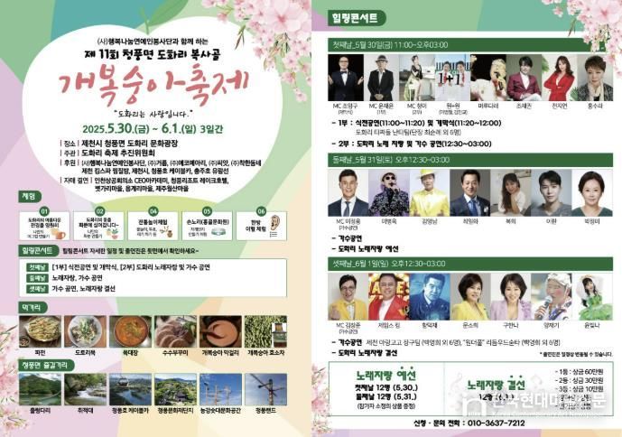 개복숭아 축제 포스터