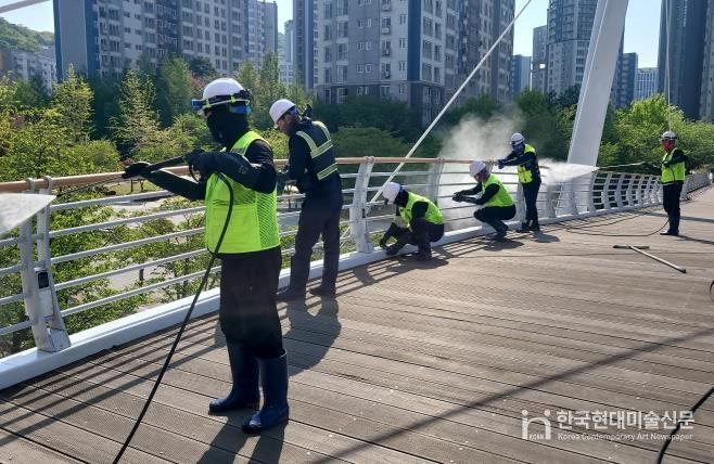 중랑구 도로시설물 대청소 작업 현장