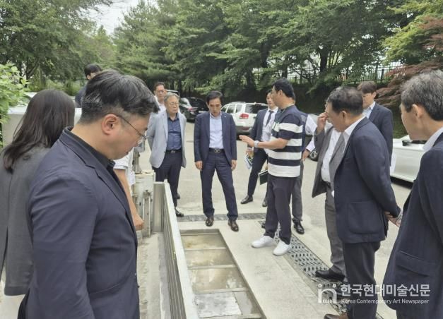 풍수해를 대비하기 위한 노·사 합동 재난 대응 점검 사진