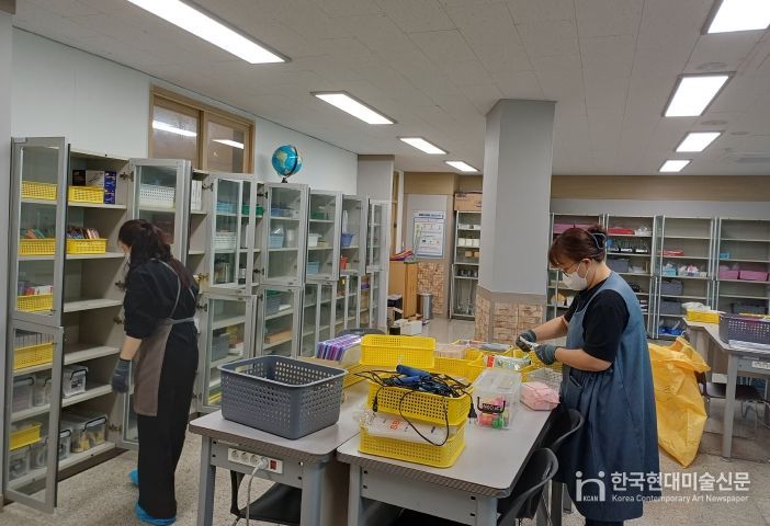 서산교육지원청 학교지원센터, 성연중 과학실 정리 지원