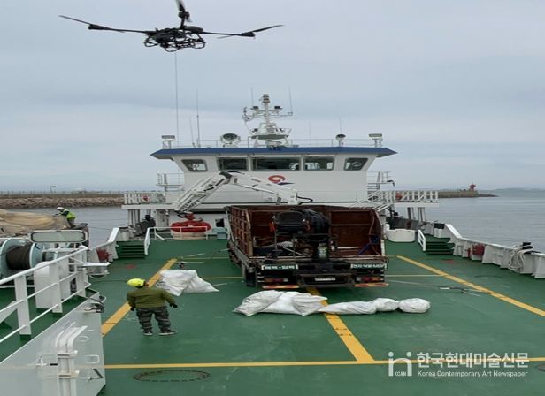 인천시, 드론으로 해양쓰레기 운반