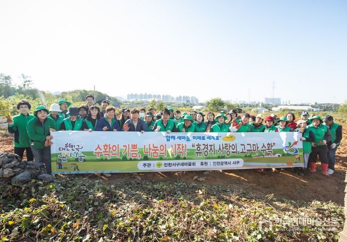 수확의 기쁨, 나눔의 시작! 휴경지 고구마 수확