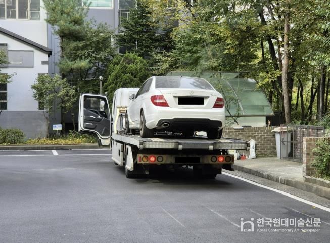 용인특례시 수지구 관외 체납차량 단속 현장