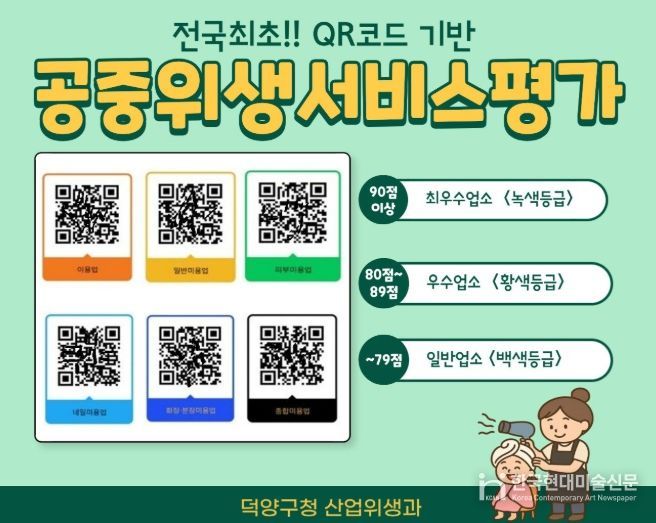 고양시 덕양구, 전국 최초 ‘공중위생서비스 모바일 평가’ 실시