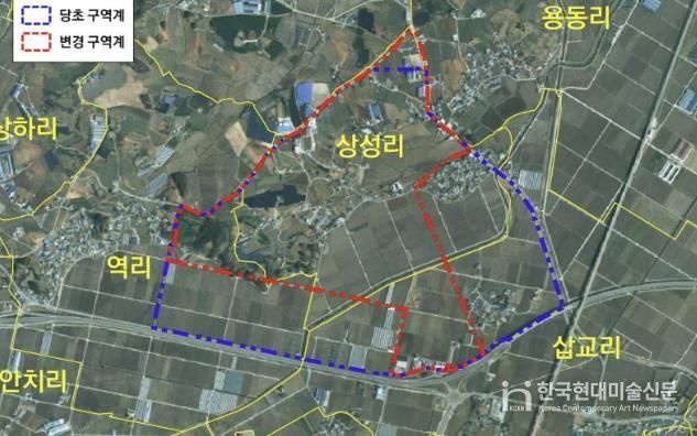 토지거래허가구역 조정 도면