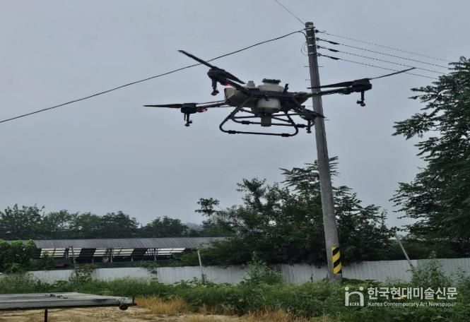 보은군, ASF 선제적 방역 위해 드론을 통한 야생동물 기피제 살포