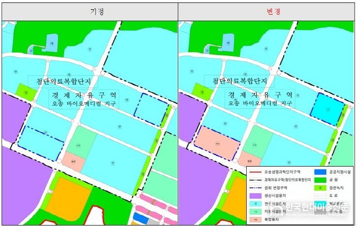 오송첨단의료복합단지 위치도