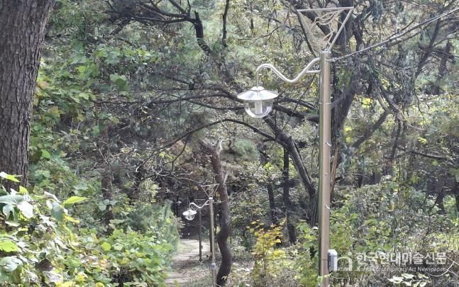 서산시, 부춘산 등산로 보안등 설치 완료