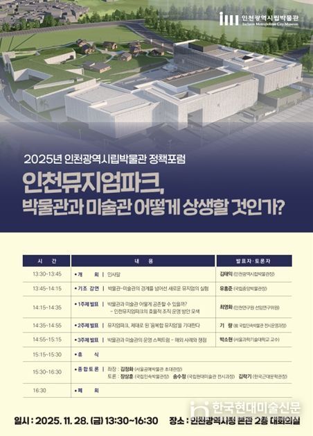 2025년 인천시립박물관 정책포럼 포스터