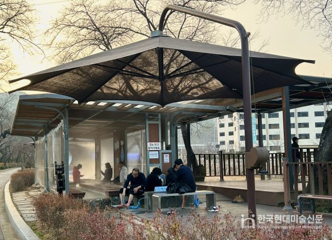 충주시 수안보 족욕체험장, 겨울에도 이상 무!