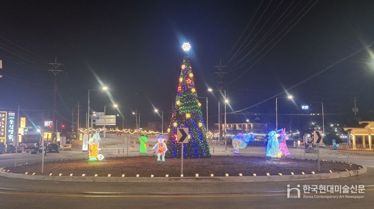 고석정 회전교차로 야간조명 설치공사