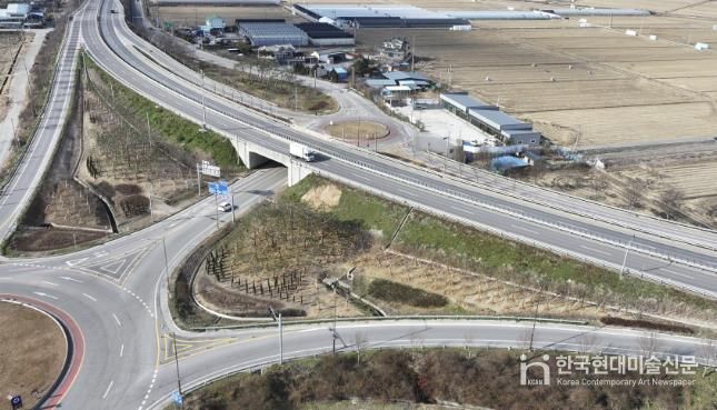 국도45 삽교교차로 기후대응도시숲 조성 모습