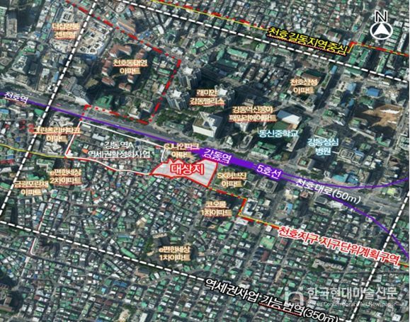 위치도(강동구 성내동 179번지 일대)