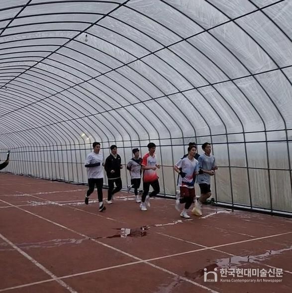 당진시청 배드민턴단 겨울철 런닝 훈련