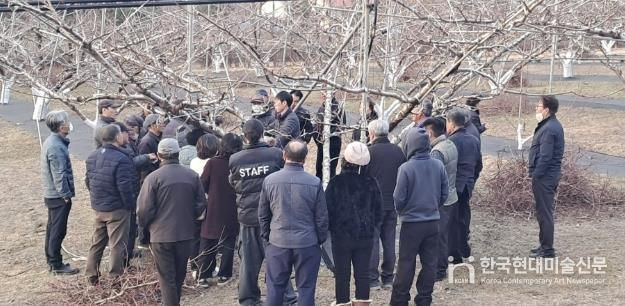 충주농기센터, 복숭아 정지전정 현장교육 실시