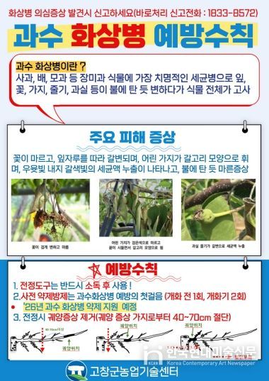 과수화상병 예방 카드뉴스
