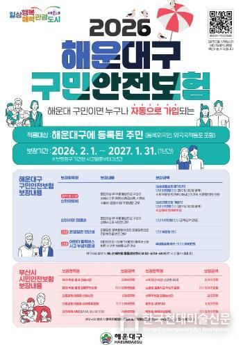 해운대구, 구민안전보험 보장항목·한도 확대