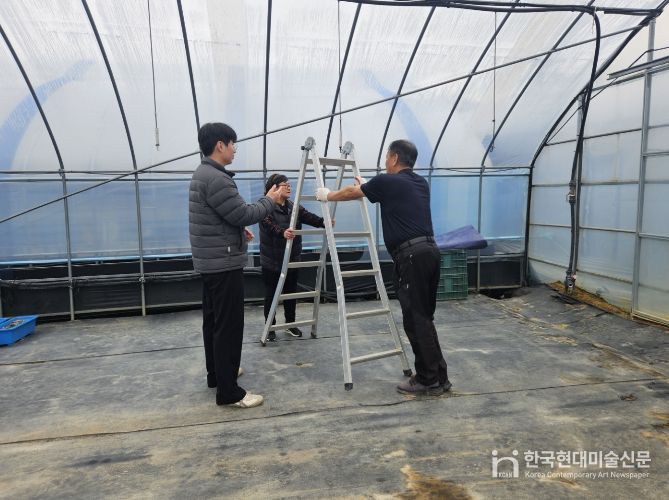 금산군농업기술센터 기간제 근로자 안전교육 모습