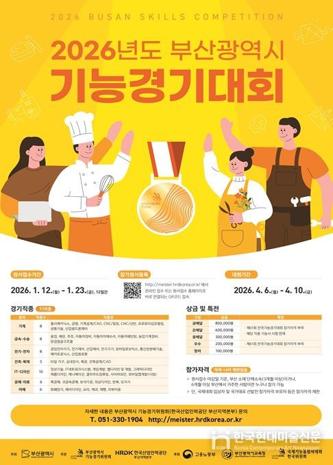 2026년 부산광역시 기능경기대회 포스터